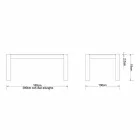 Mesa extensible moderna de roble macizo, L180 / 280xP100cm, Jacob viadurini