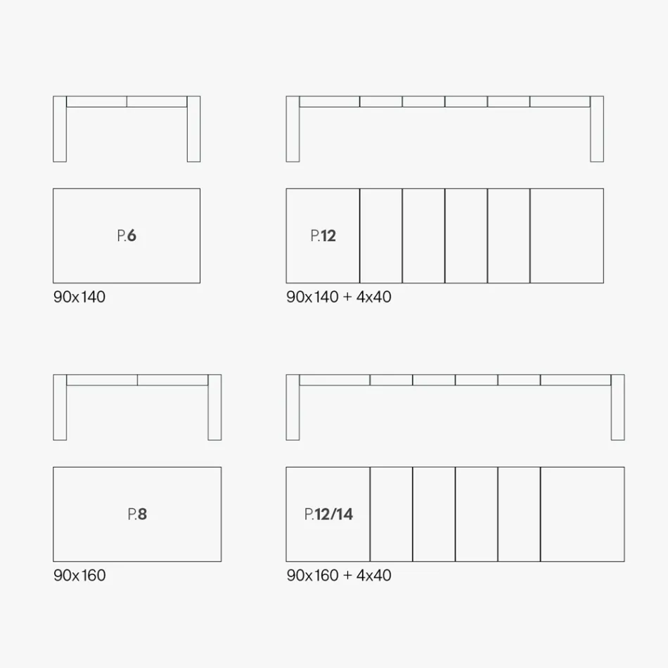 Mesa Extensible de Melamina Plegable Made in Italy - Oky viadurini