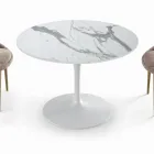 Mesa de Salón Redonda Extensible en Laminado Made in Italy - Dollars viadurini