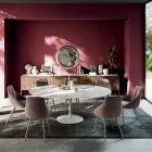 Mesa de Salón Redonda Extensible en Laminado Made in Italy - Dollars viadurini