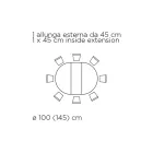 Mesa de Salón Redonda Extensible en Laminado Made in Italy - Dollars viadurini