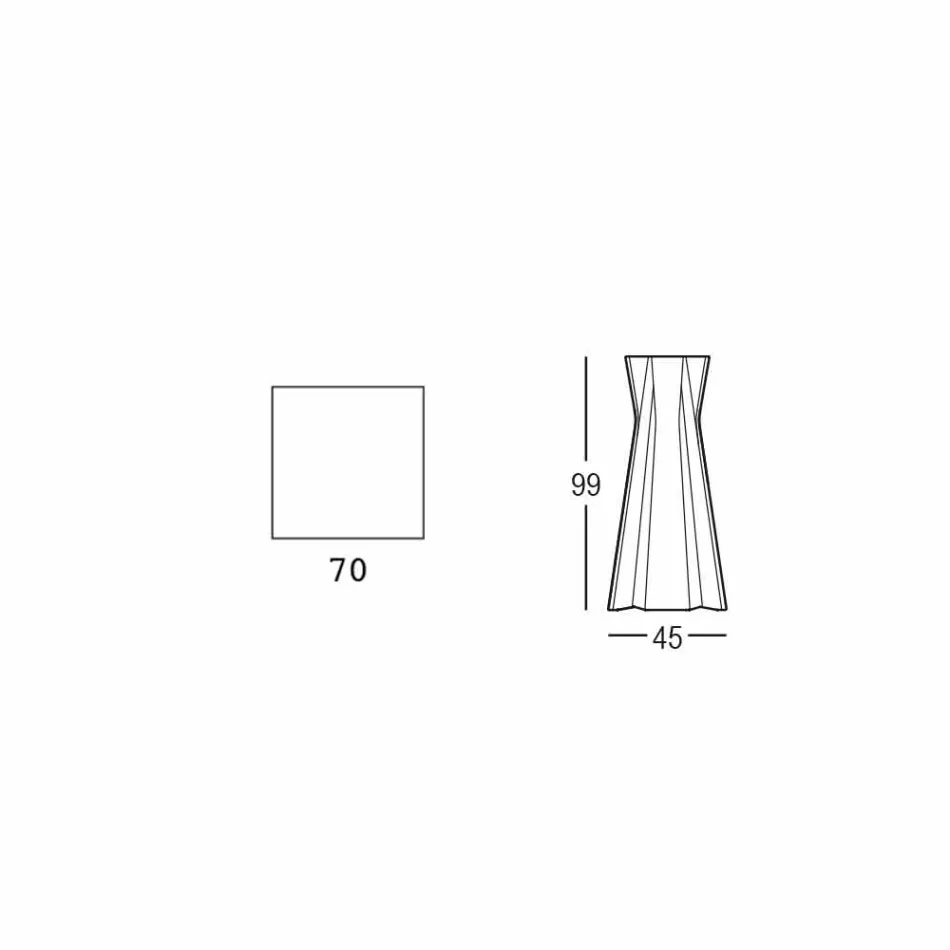 Mesa alta con tapa de Hpl y base de polietileno Made in Italy - Tinuccia viadurini