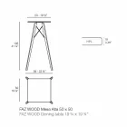 Mesa de bar alta cuadrada de diseño en madera y Hpl, 4 piezas - Faz Wood by Vondom viadurini