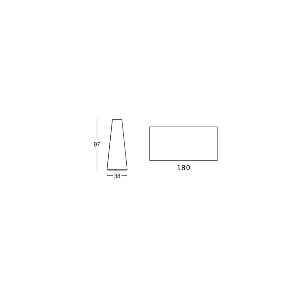 Mesa alta de exterior con tapa rectangular en HPL Made in Italy - Forlina viadurini