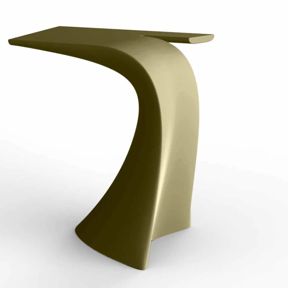 Mesa alta de exterior de diseño H 100 cm, en polietileno, Wing Vondom viadurini