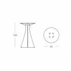 Mesa alta de diseño moderno, en polietileno - Jet Next by Slide viadurini