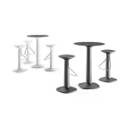 Mesa alta redonda en polietileno con tapa de HPL Made in Italy - Pito viadurini