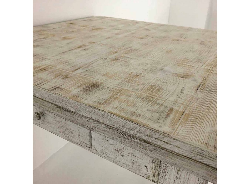 Mesa extensible artesanal hasta 170 cm en madera Made in Italy - Marsella viadurini