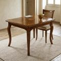 Mesa extensible clásica de 200 cm en madera de Bassano, fabricada en Italia - Ambra