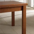 Mesa extensible clásica en chapa de madera artesanal - Karim viadurini
