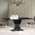 Mesa de comedor de mármol negro, diseño clásico, 200x100 cm Byron
