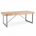 Mesa de madera de abeto de estilo industrial Homemotion - Wallie