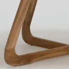 Mesa con tapa Okumè con acabado de Microcemento Made in Italy - Blusa viadurini