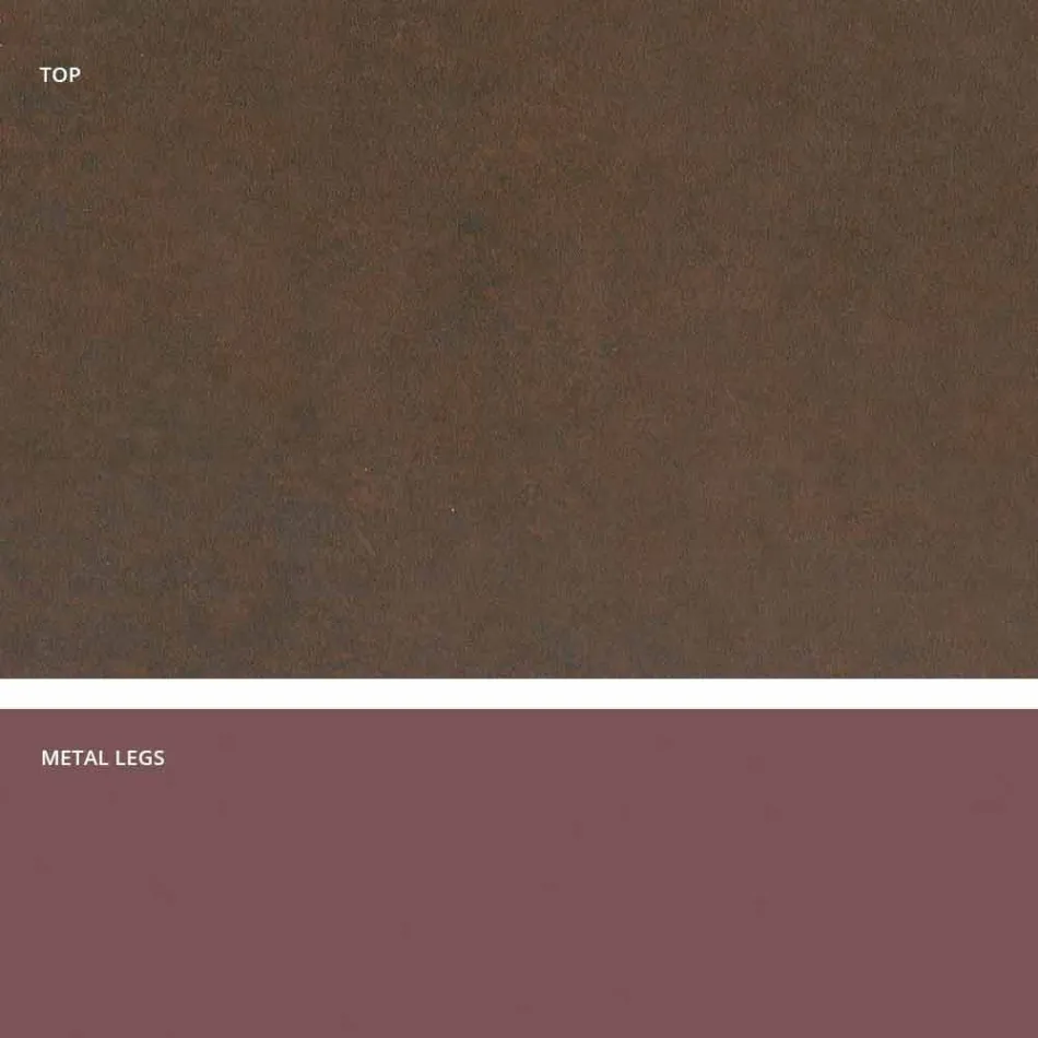 Mesa con tapa hecha en Italia vitrocerámica moderna, Mitia viadurini