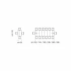 Mesa Consola Extensible hasta 325 cm en Melamina Hecho en Italia - Settimmio viadurini