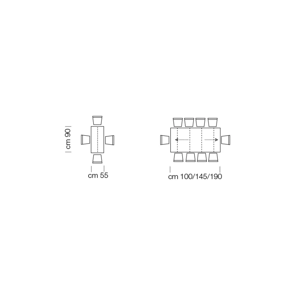 Mesa consola extensible en madera chapada Made in Italy - Gordito viadurini