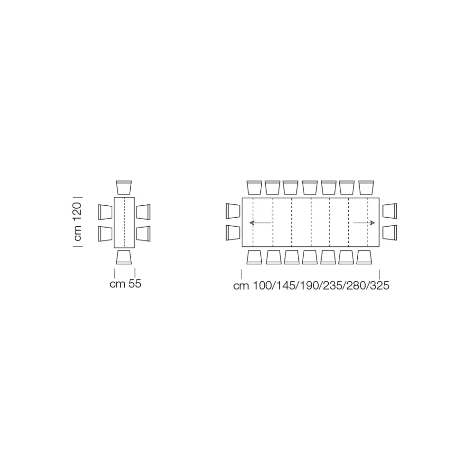 Mesa consola extensible en madera chapada Made in Italy - Gordito viadurini