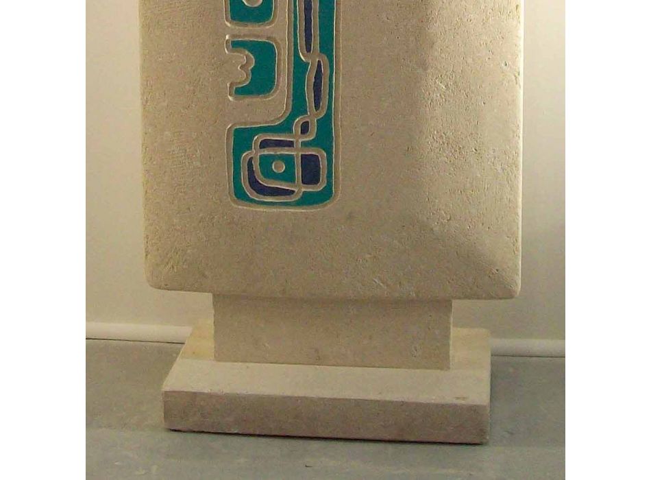 La extensión de la consola piedra rectangular y cristal Sotero Diseño viadurini