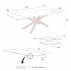 Mesa de cocina extensible hasta 280 cm en madera Made in Italy - Carlino viadurini