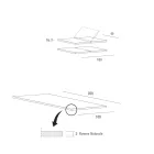 Mesa de cocina extensible hasta 280 cm en madera Made in Italy - Carlino viadurini