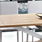 Mesa de cocina extensible hasta 280 cm en madera Made in Italy - Carlino viadurini