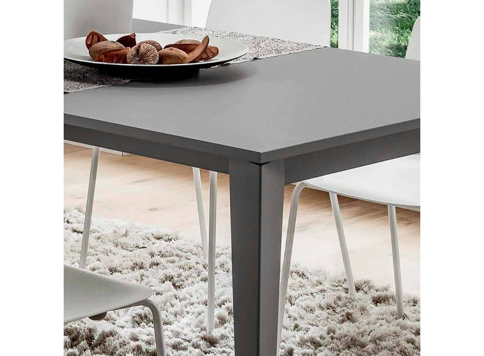 Mesa de cocina de metal pintado con tapa en Fenix Made in Italy - Efisto viadurini