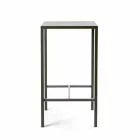 Mesa de bar cuadrada de metal pintado al aire libre Made in Italy - Fada viadurini