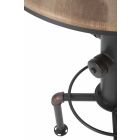 Mesa de bar redonda de estilo industrial en diseño de hierro y madera - Niv viadurini
