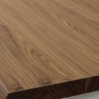 Mesa de cocina fija de metal y tapa de madera Made in Italy - Bastiano viadurini