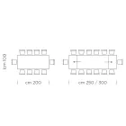 Mesa de cocina Fenix extensible hasta 300 cm Made in Italy - Grotta viadurini