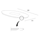 Mesa de Cocina en Fénix y Mármol Sintético Lacado Made in Italy - Brontolo viadurini