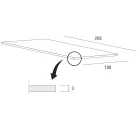 Mesa de cocina en Fenix y metal blanco de calidad Made in Italy - Carlino viadurini