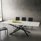 Mesa de cocina en Laminam con estructura de metal Made in Italy - Carlino viadurini