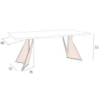 Mesa de cocina en madera y metal Made in Italy, alta calidad - Dotto viadurini