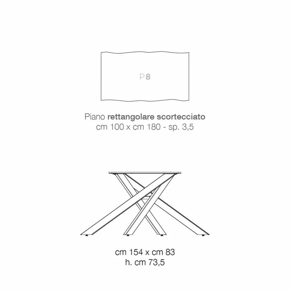 Hecho en Italia mesa de cocina de madera maciza de diseño, Dionigi viadurini