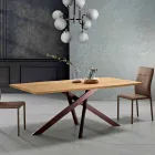 Hecho en Italia mesa de cocina de madera maciza de diseño, Dionigi viadurini