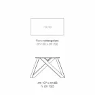 Mesa de cocina en MDF y metal fabricada en Italia, Wilmer. viadurini