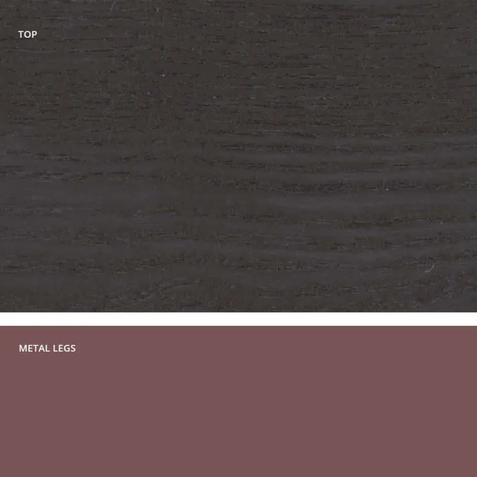 Mesa de cocina en MDF y metal fabricada en Italia, Wilmer. viadurini