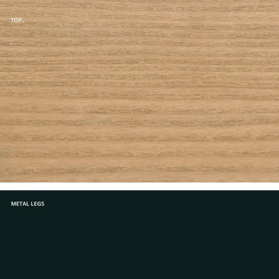 Mesa de cocina en MDF y metal fabricada en Italia, Wilmer. viadurini