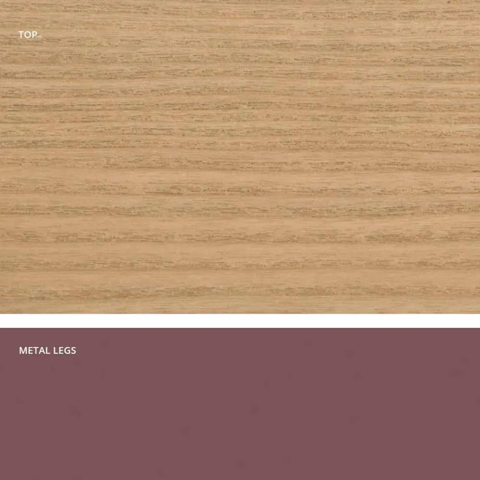 Mesa de cocina en MDF y metal fabricada en Italia, Wilmer. viadurini