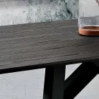 Mesa de cocina en MDF y metal fabricada en Italia, Wilmer. viadurini