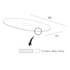 Mesa de cocina de lujo en vidrio templado y mármol Made in Italy - Brontolo viadurini