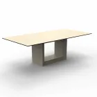 Mesa para exteriores 200x100 cm Vela by Vondom, en resina de polietileno viadurini