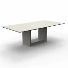 Mesa para exteriores 200x100 cm Vela by Vondom, en resina de polietileno viadurini