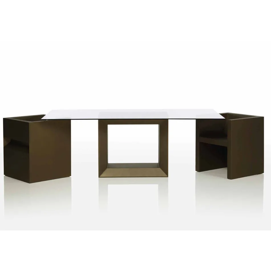 Mesa para exteriores 200x100 cm Vela by Vondom, en resina de polietileno viadurini