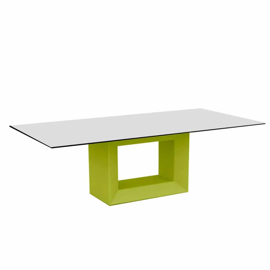 Mesa para exteriores 200x100 cm Vela by Vondom, en resina de polietileno viadurini