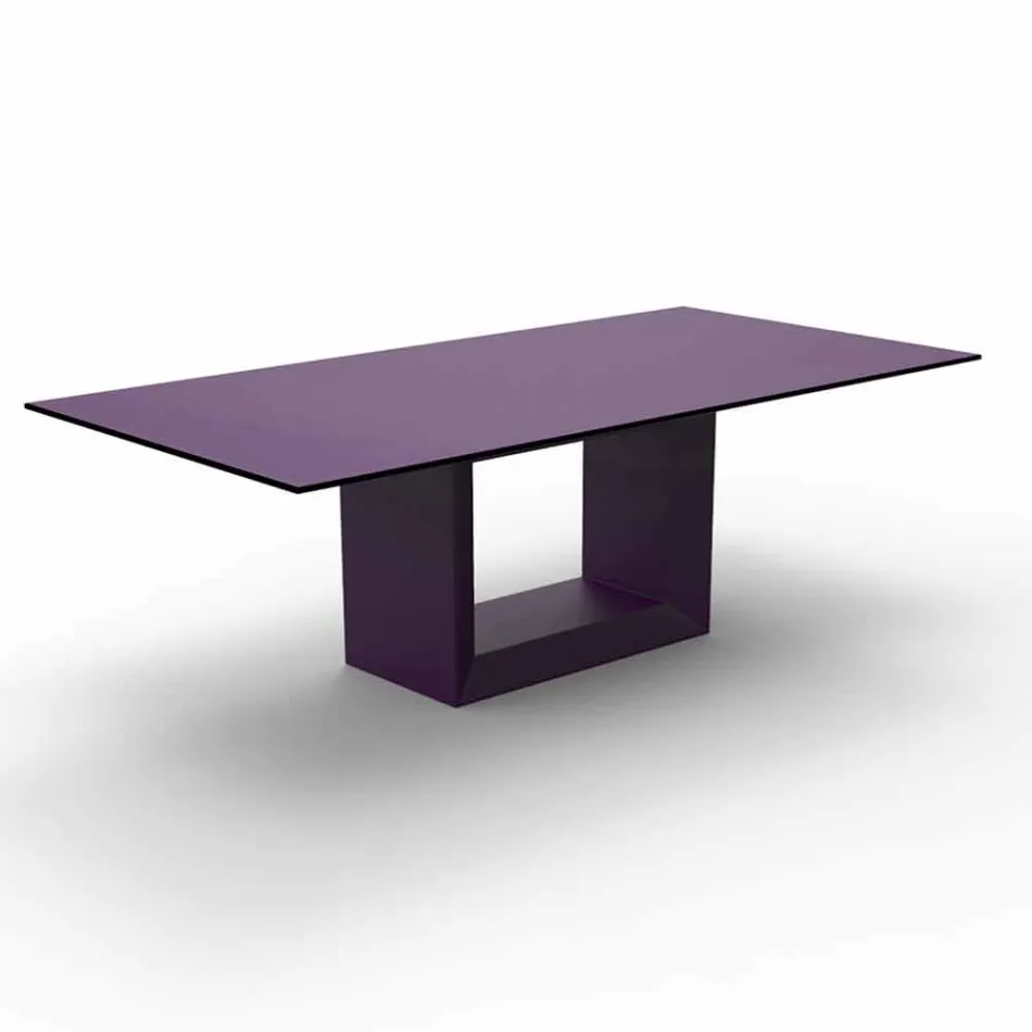 Mesa para exteriores 200x100 cm Vela by Vondom, en resina de polietileno viadurini