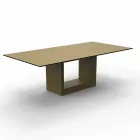 Mesa para exteriores 200x100 cm Vela by Vondom, en resina de polietileno viadurini