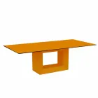Mesa para exteriores 200x100 cm Vela by Vondom, en resina de polietileno viadurini