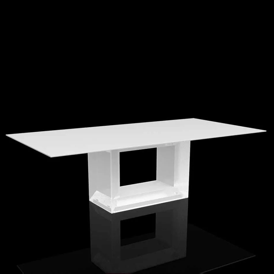 Mesa para exteriores 200x100 cm Vela by Vondom, en resina de polietileno viadurini
